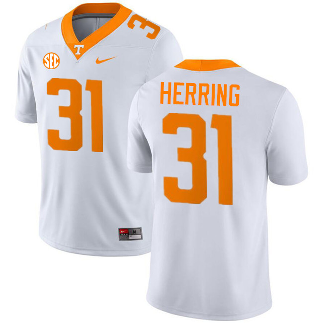 #31 Caleb Herring UT Vols Jerseys,Tennessee Volunteers College Football Jerseys Stitched-White